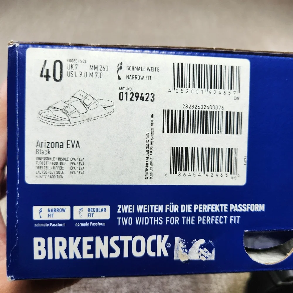 Birkenstock Arizona EVA Black Double Strap Sandals Kids Size 37 L6 M4